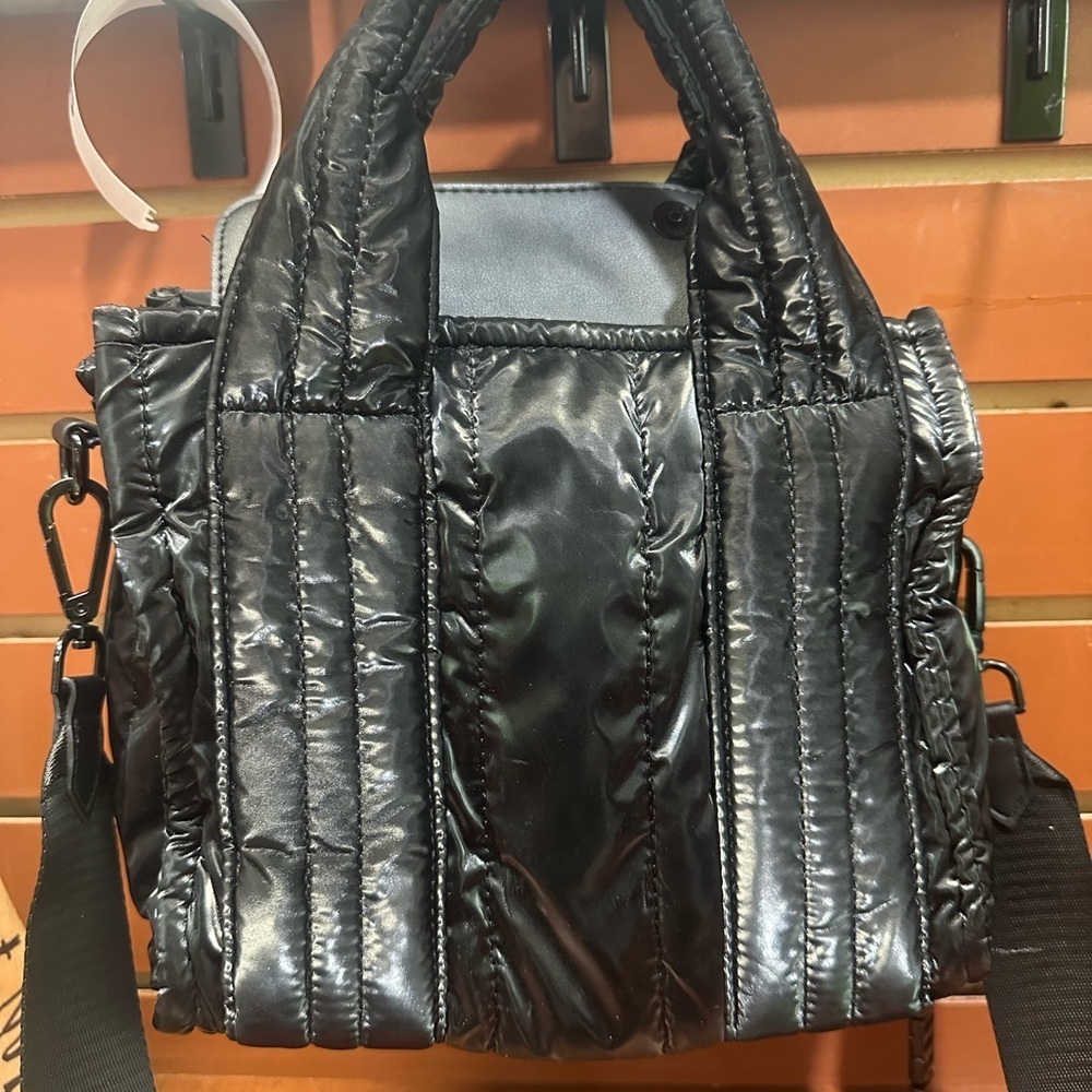Steve Madden Black Structured Tote Bag - Picture 10 of 12